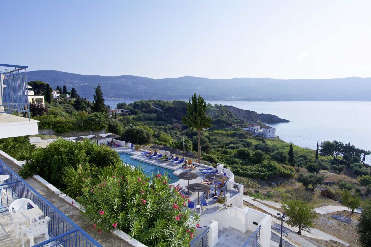 Andromeda Hotel op Samos met uitzicht op zee